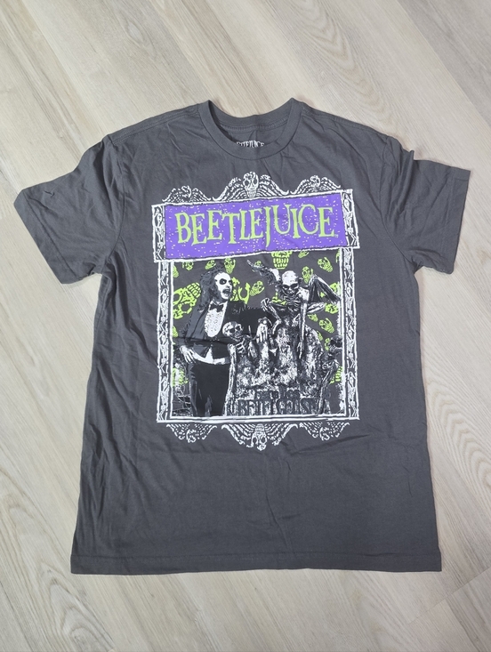 Hybrid Apparel Other - Beetlejuice Graphic Tshirt Charcoal Purple Green Size L